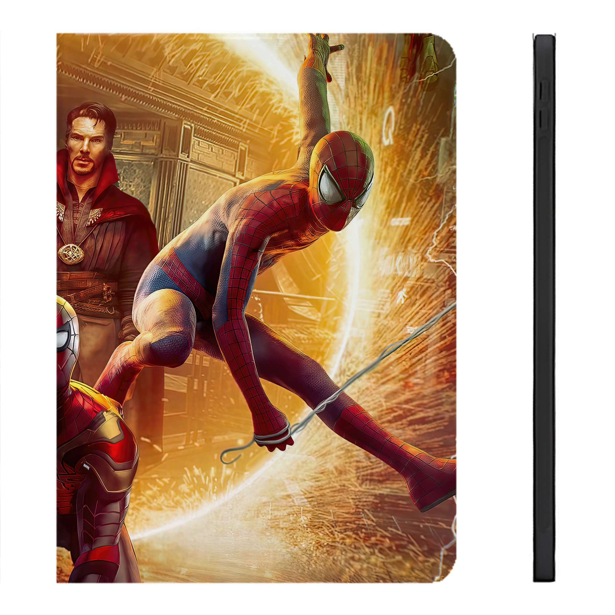 （画像用） Spider Man スパイダーマン IPadケース ペンホルダー付き ブックスタイルデザイン
